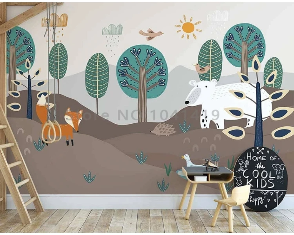 3D Wallpaper Happy Forest Daycare